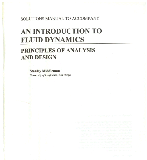 Solutions manual to accompany an introduction to fluid dynamics : principles of analysis and design - Pdf